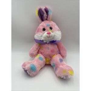 Midwood Polka Dot Rabbit Pink Plush Bunny Rabbit Colorful Stuffed Animal 14-24in